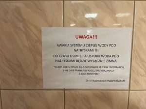 Awaria natryskÃ³w na krytym basenie ROSiR-u. Nie ma ciepÅej wody