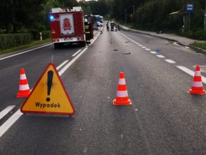 Motocyklista zderzył się z sarną. Droga była zablokowana przez kilka godzin [ZDJĘCIA]