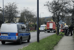 Wypadek na DK73 w Jaśle. Kolejne zderzenie samochodu osobowego z motocyklem