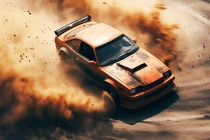 Driftował na rondach w niesprawnym bmw