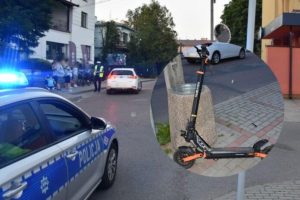 11-latek na hulajnodze elektrycznej potrącony przez samochód. Chłopiec nie powinien nią jechać [ZDJĘCIA]