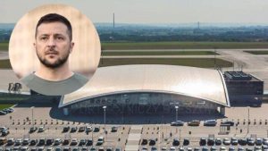 Na lotnisku w Jasionce niedawno udaremniono zamach na prezydenta Zełenskiego (PAP)