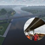 Prace przy budowie najdłuższego mostu na Podkarpaciu za półmetkiem. Zakończenie w 2026 r. [ZDJĘCIA]