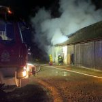 Nocny pożar stodoły w Nowosiółkach. Płomienie było widać z kilku kilometrów