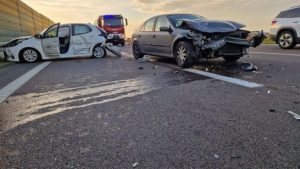 Wypadek na autostradzie A4 pod Rzeszowem. Zderzyły się 3 pojazdy