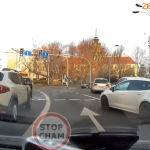 Plac Śreniawitów wciąż spędza sen z powiek kierowcom w Rzeszowie. Niebezpieczne nagranie [WIDEO]