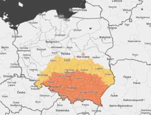 Podkarpacie skute lodem? IMGW bije na alarm: „Zostań w domu”. Całe województwo w strefie zagrożenia