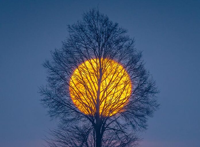 Witold Ochał - wschód Księżyca nad Podkarpaciem
