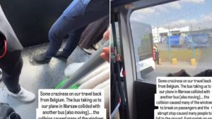 Siatkarze Asseco Resovii mieli wypadek. Wybite szyby w kolizji z autobusem