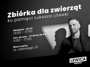Dzieło Łukasza Litewki trwa. Wielka zbiórka dla zwierząt w Rzeszowie