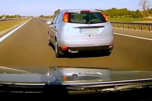 Niebezpieczne sceny na A4 w kierunku Rzeszowa. Zajeżdżał drogę, było blisko tragedii [WIDEO]