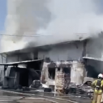 Ogromny pożar w zakładzie produkcji i regeneracji opon koło Łańcuta. W akcji blisko 30 zastępów straży pożarnej [WIDEO]