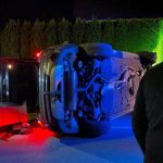Pijacki rajd zakończony dachowaniem. Ponad 2 promile w organizmie i ucieczka przed policją [ZDJĘCIA]