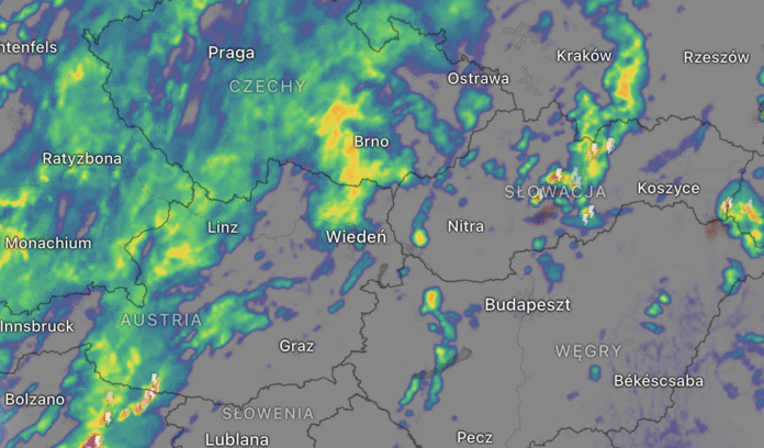 radar-burz-podkarpacie ulewy podkarpacie