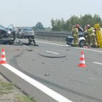 Wypadek na A4 na Podkarpaciu. Zderzenie auta nauki jazdy z osobówką, autostrada zablokowana