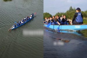 Wyścig smoczych łodzi na Wisłoku. Uniwersytet Rzeszowski pokonał Politechnikę Rzeszowską [WIDEO]