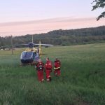 Dramatyczny wypadek na Podkarpaciu. Motocyklista bez kasku walczy o życie w szpitalu