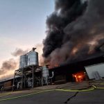 Piekło w zakładzie przetwórstwa drewna. Całonocna bitwa strażaków z żywiołem [ZDJĘCIA]