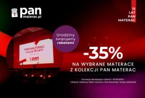 Pan Materac ma już 15 lat – świętujemy rabatami!