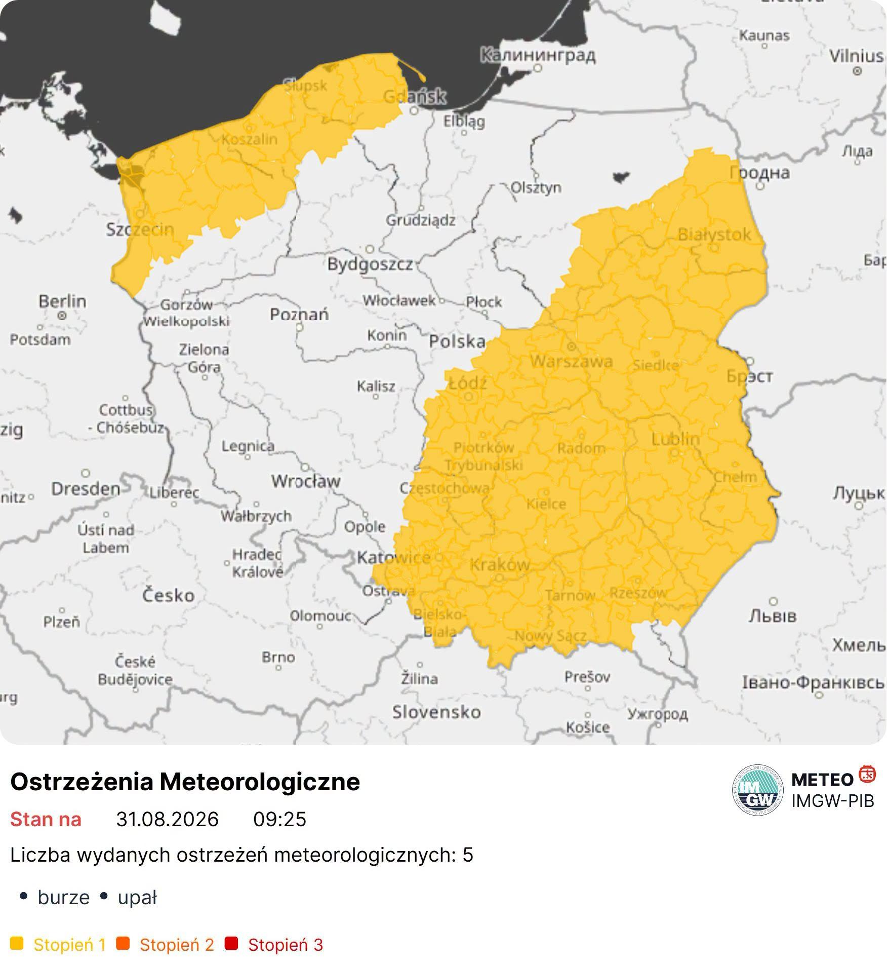 ostrzeżenie IMGW