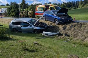 Zderzenie dwóch samochodów na DK84 na Podkarpaciu. Są ranni [ZDJĘCIA]