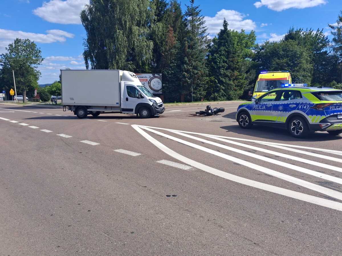 dynów wypadek motocykl