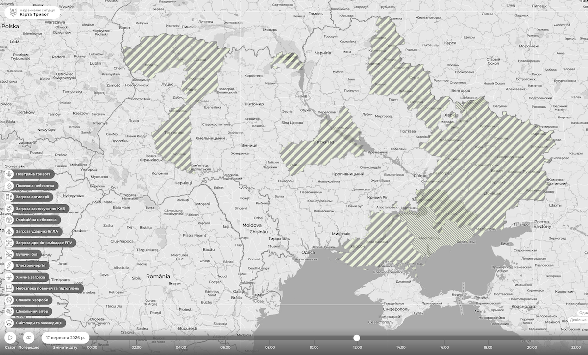 atak ukraina mapa - 17 września