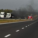 Pożar na A4 na Podkarpaciu. Czarny dym i utrudnienia | Rzeszów News